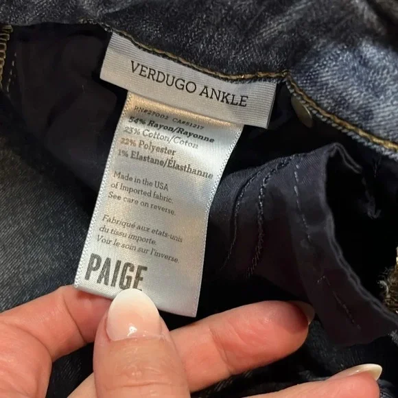 Paige Verdugo Ankle Denim, size 27. - Picture 5 of 10